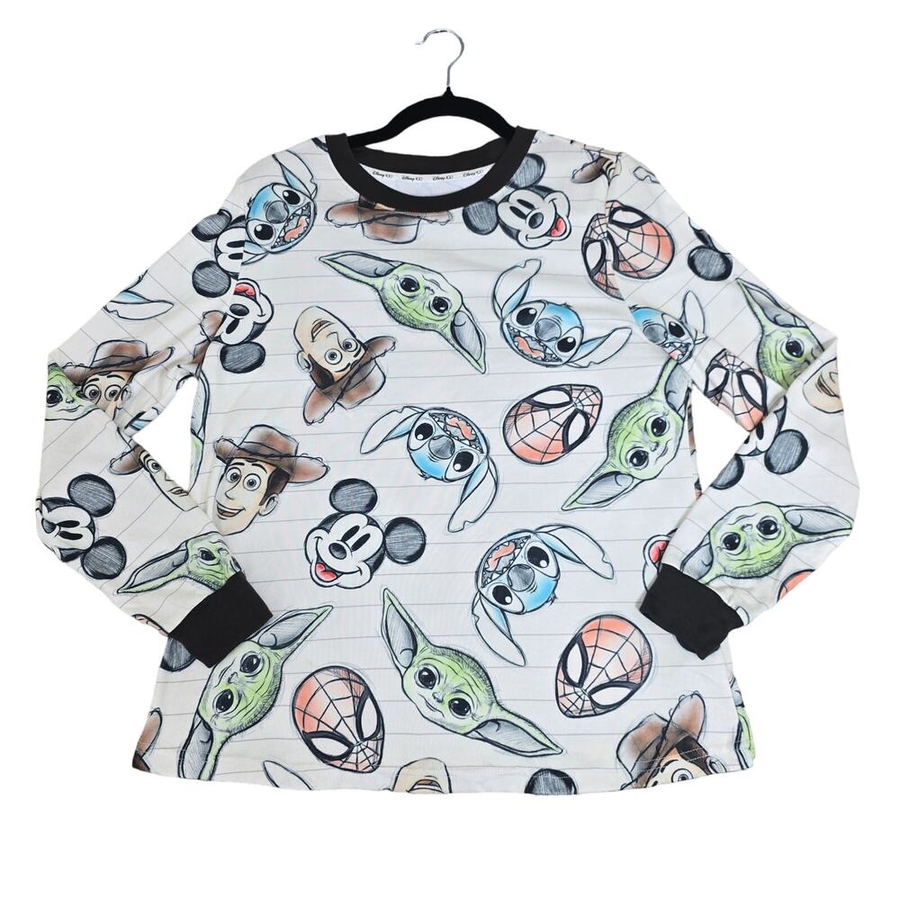 Disney Long Sleeve Shirt Mickey Grogu Yoda The Child Woody Spider-Man Stitch
